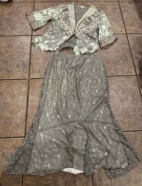 Spencer Alexis Two-Piece Lace Skirt and Jacket Set Size 10